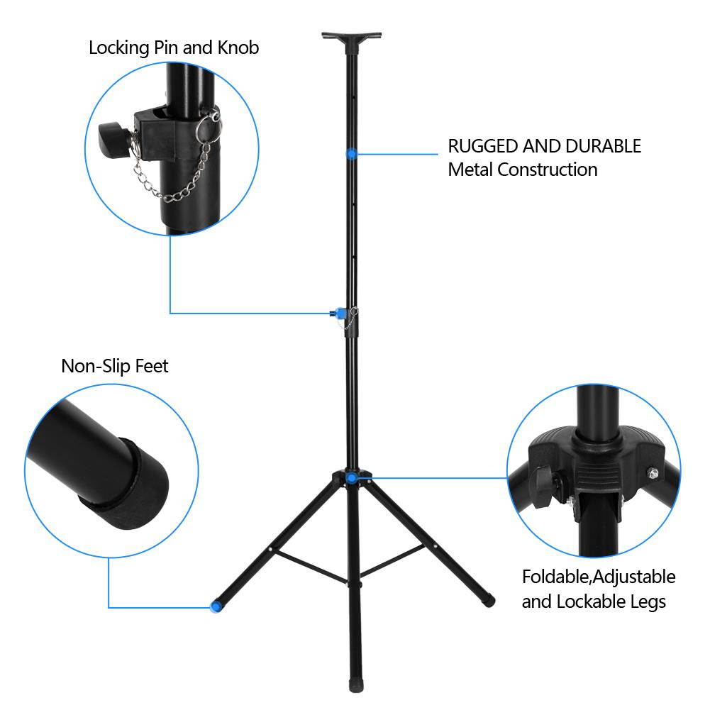 Pro Audio DJ Universal Pa Speaker Adjustable Tripod Pole Mount Speaker Stand