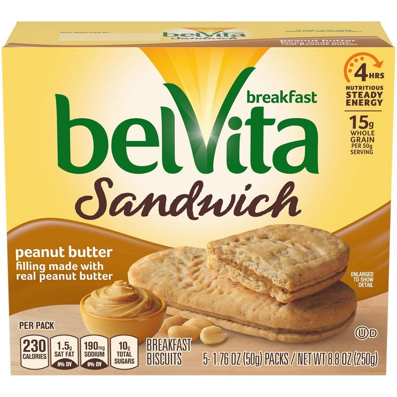 belVita Peanut Butter Breakfast Biscuits - 5ct
