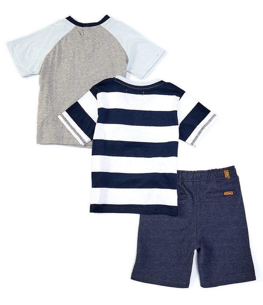 Kinetic by Class Club Little Boys 2T-7 Short-Sleeve Play Hard Performance Tee and Shorts Set