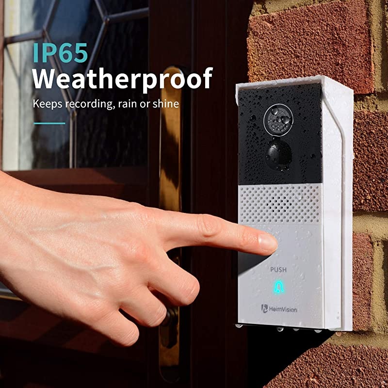 Wireless Video Doorbell Camera with Chime, Battery Wi-Fi Door Camera,1080P HD, AI Human Detection, 2-Way Audio, Remote Access, Night Vision, SD Slot & Cloud Storage, Weatherproof, Greets 1