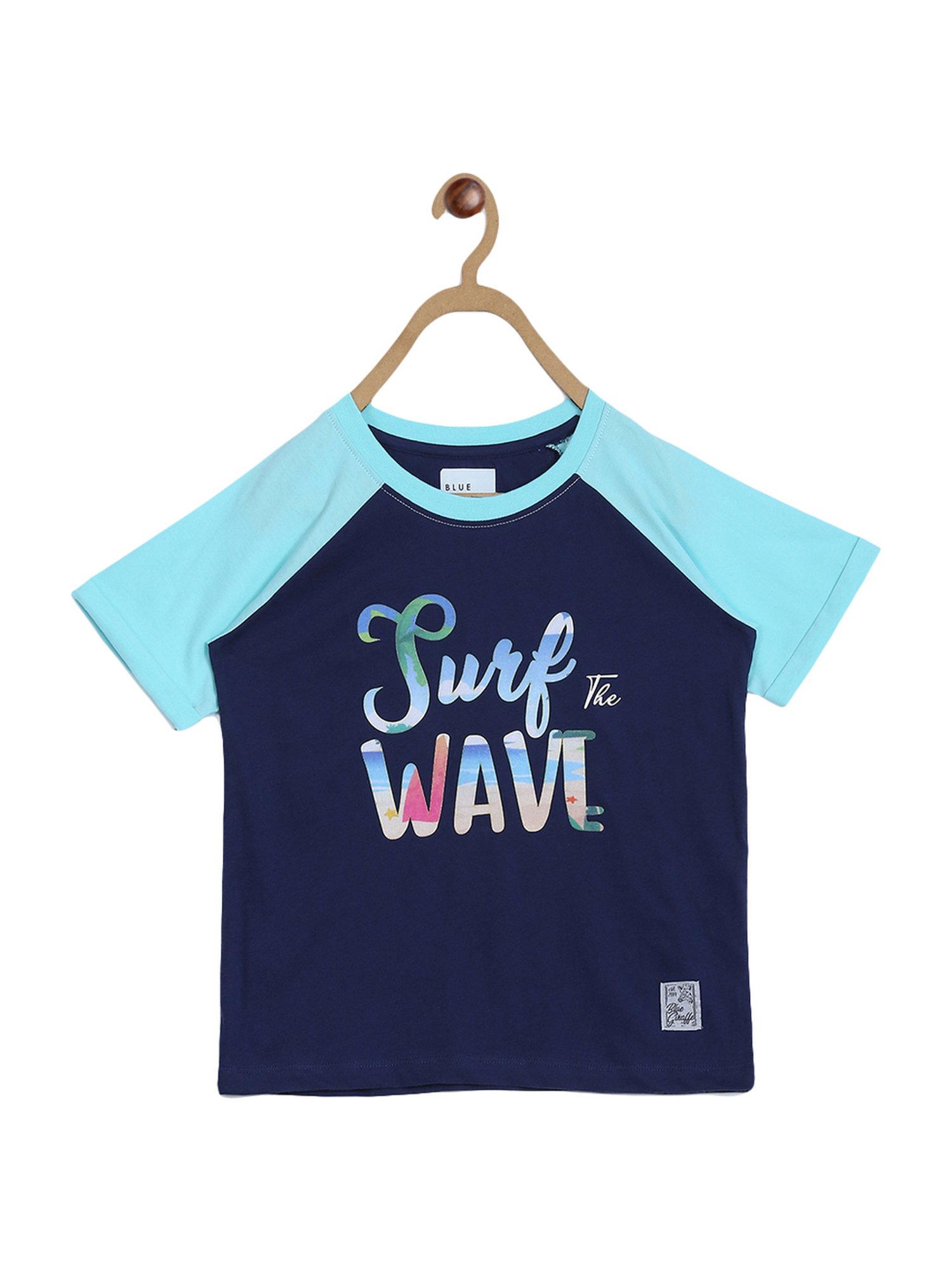 Blue Giraffe Kids Navy Cotton Printed T-Shirt