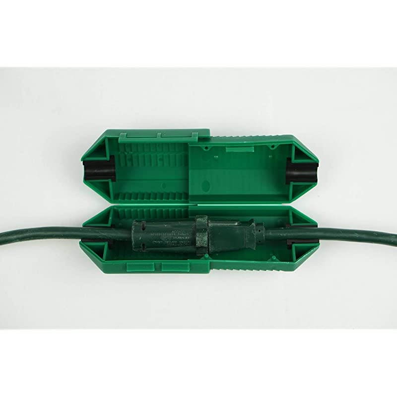 Green  Electrical Extension Cord Protective Safety Cover WaterResistant Indoor Outdoor Cord Fastening Cord Retention Management AV patio string lights holiday wedding event lights