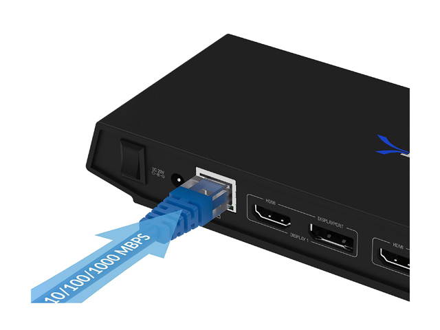 Sabrent USB Type-C Dual 4K Universal Docking Station with USB C Power Delivery (DS-WSPD)