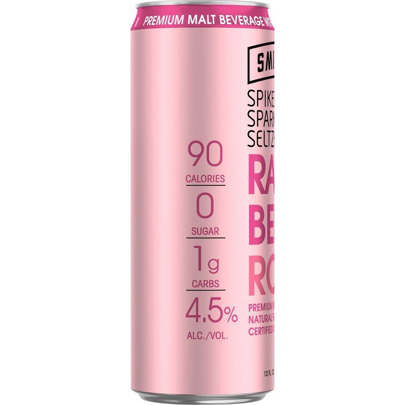 Smirnoff Raspberry Rosé Spiked Sparkling Seltzer - 6pk/12 fl oz Slim Cans