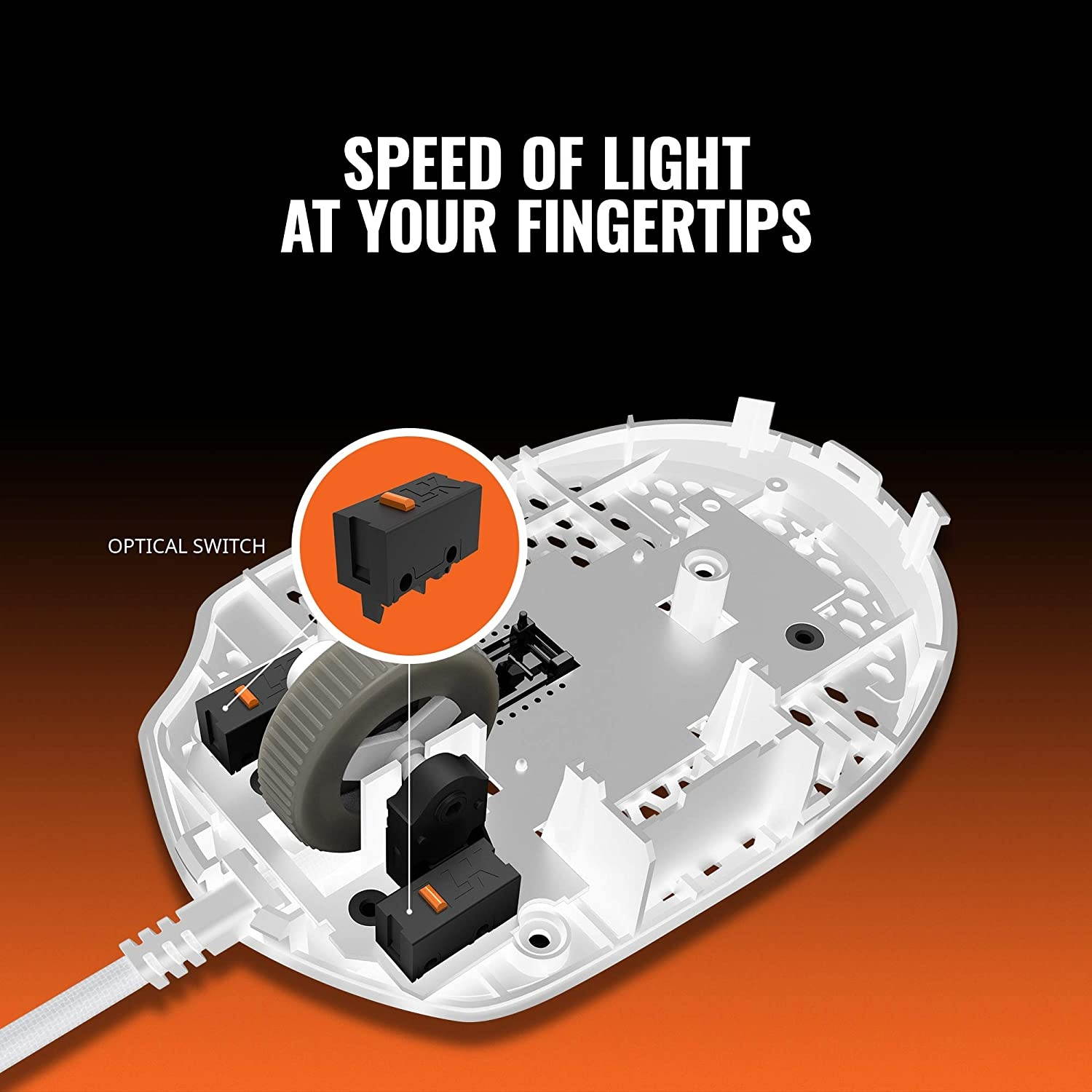 Cooler Master MM720 White Glossy Lightweight Gaming Mouse with Ultraweave Cable 16000 DPI Optical Sensor RGB and Unique Claw Grip Shape