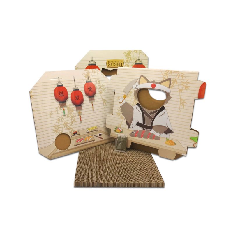 DoyenWorld Sushi Funbox with Cat Scratcher Board