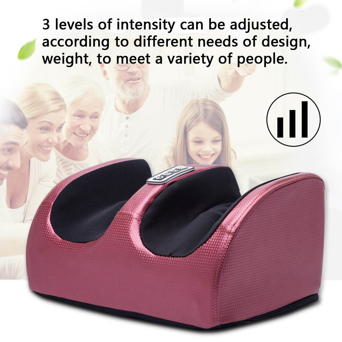 Electric Heating Foot Massager Machine Muscle Relaxation Leg Massager Kneading Blood Circulation Heat Therapy Massage Instrument-UK Plug