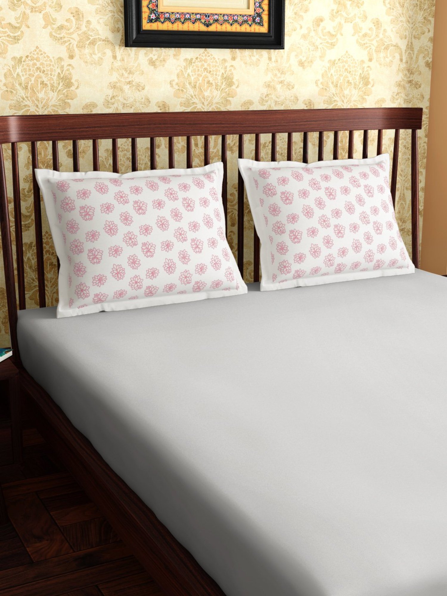 Petal Home Acadia White Cotton Pillow Covers - Set of 2