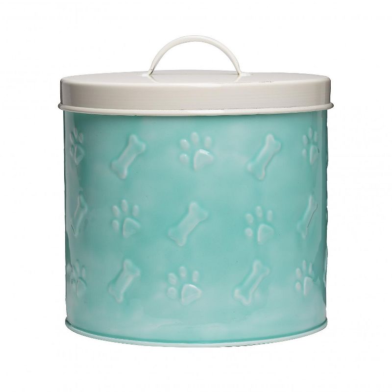 Amici Pet Marble Paw Glass Food Canister, 72oz