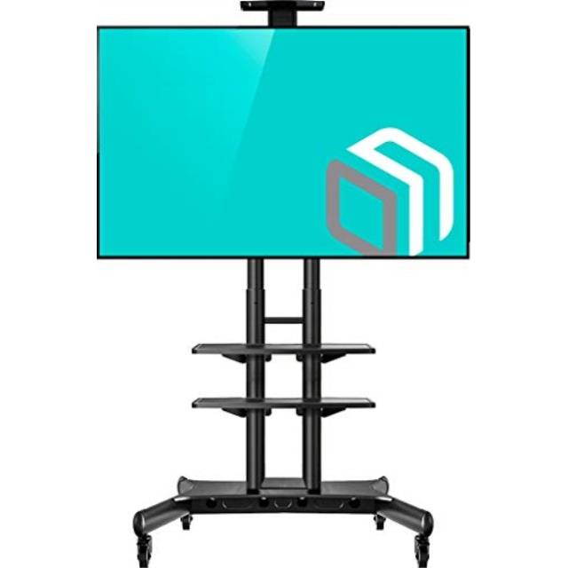 ONKRON Mobile TV Stand with Wheels Rolling TV Cart for 55 to 80 Inch LCD LED Flat Panel TVs (TS1881)