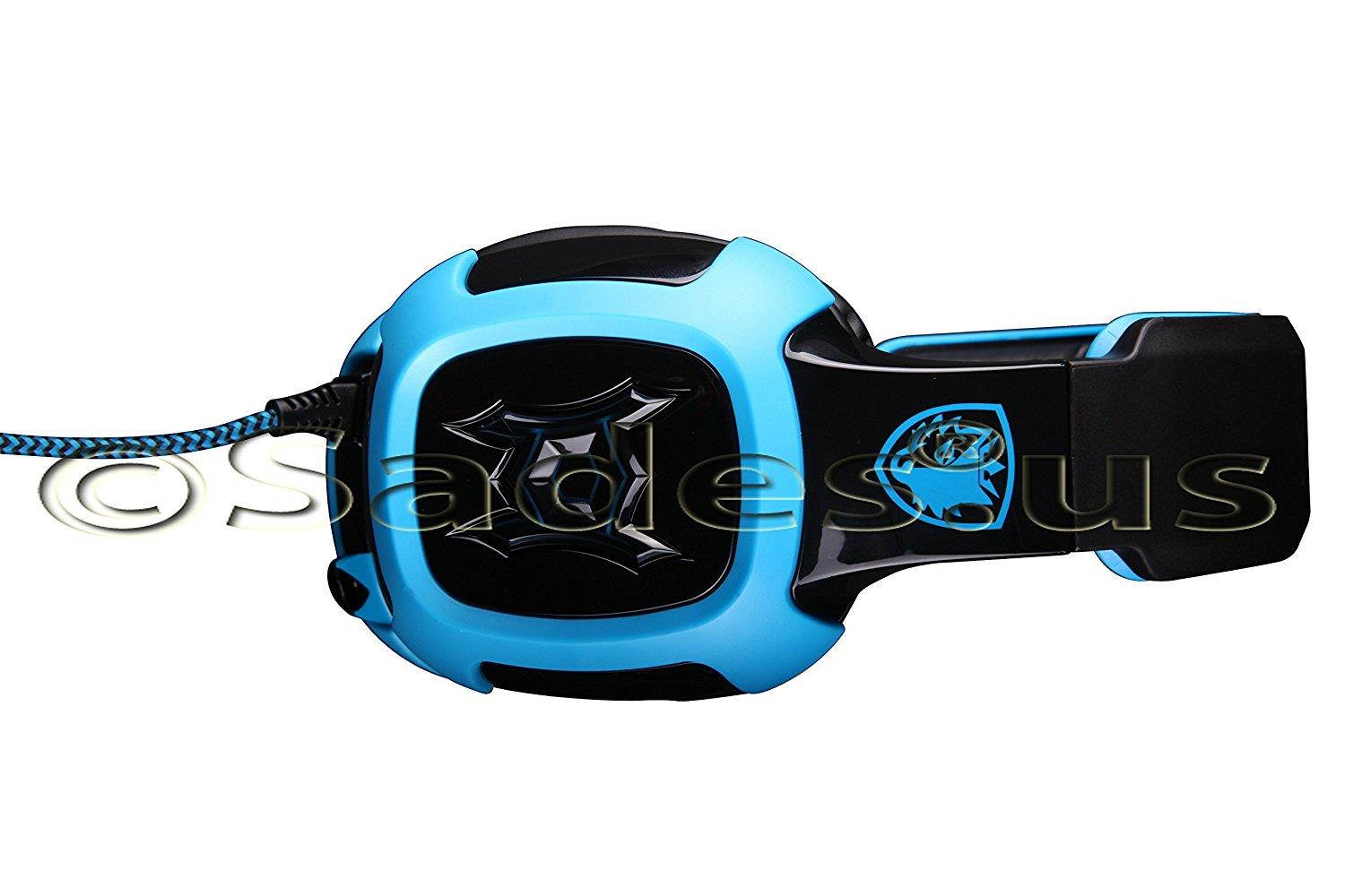 Sades Official Vibrating HD 7.1 Gaming Headset with Removable Noise Cancelling Mic (Shaker)