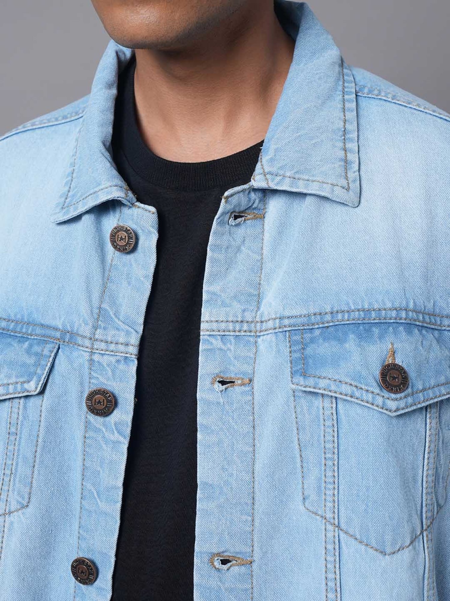High Star Light Blue Regular Fit Denim Jacket