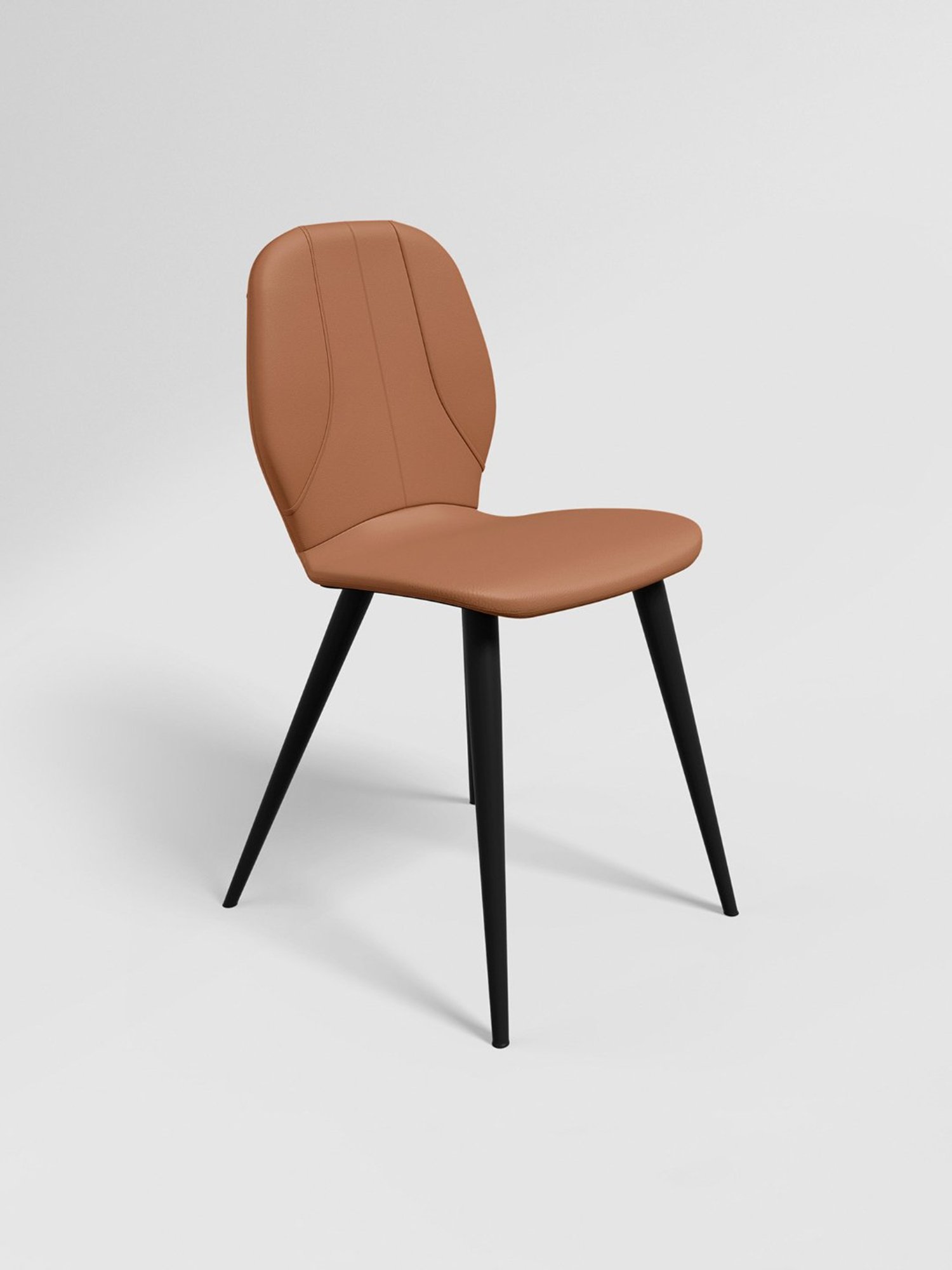 Durian Elanor Modern Brown & Beige Premium Leatherette Dining Chair