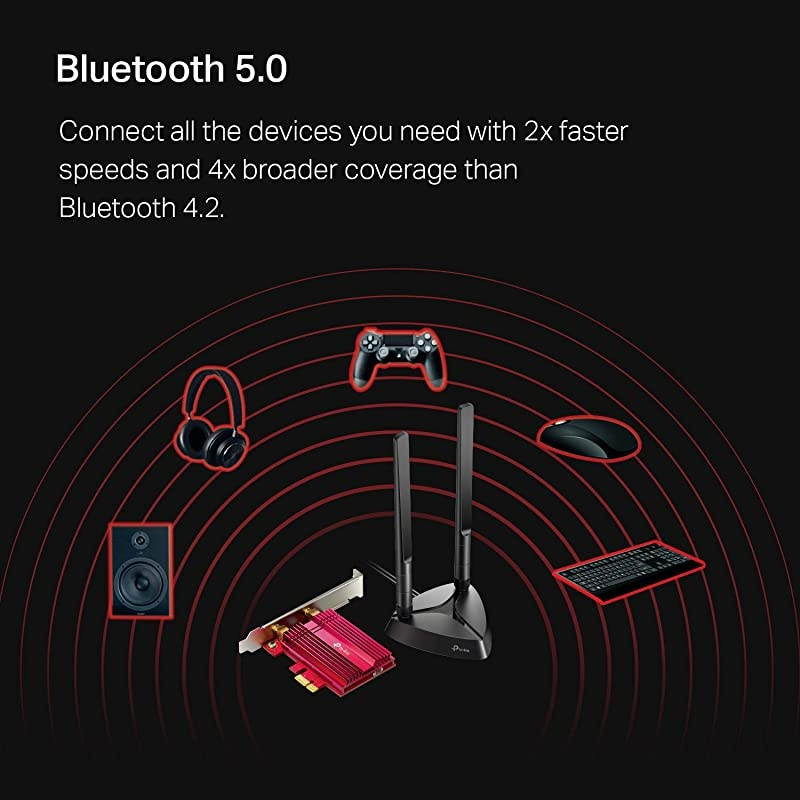 WiFi 6 AX3000 PCIe WiFi Card Archer TX3000E Up to 2400Mbps Bluetooth 50 80211AX Dual Band Wireless Adapter with MUMIMOOFDMAUltraLow Latency Supports Windows 10 64bit only