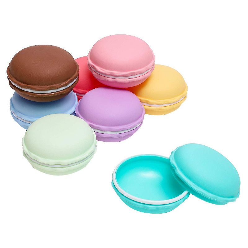 Juvale 8-Pack Macaron Jewelry Storage Box Containers, Assorted Colors, 4 x 3 Inches