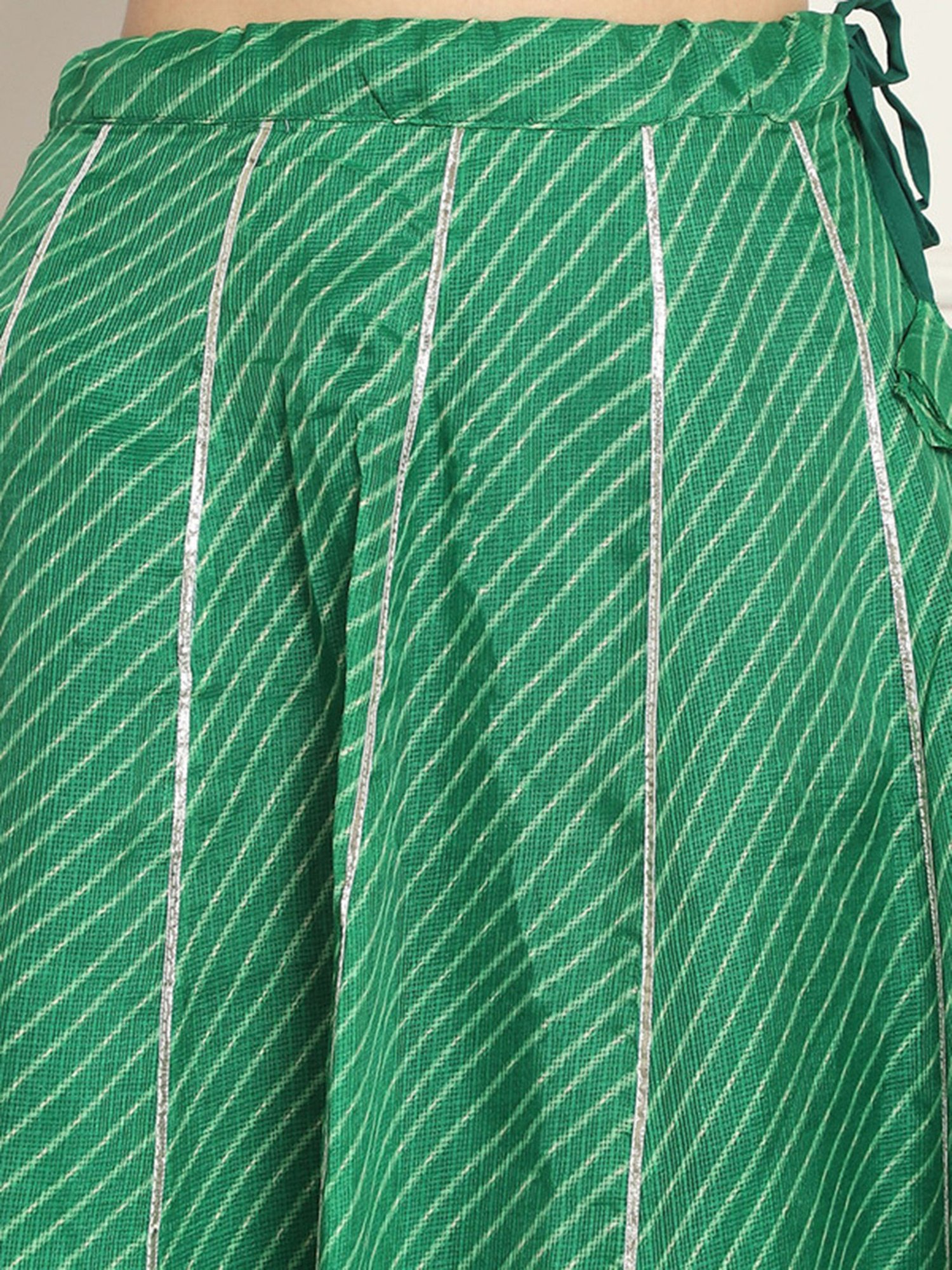 NEUDIS Green Stripes Skirt