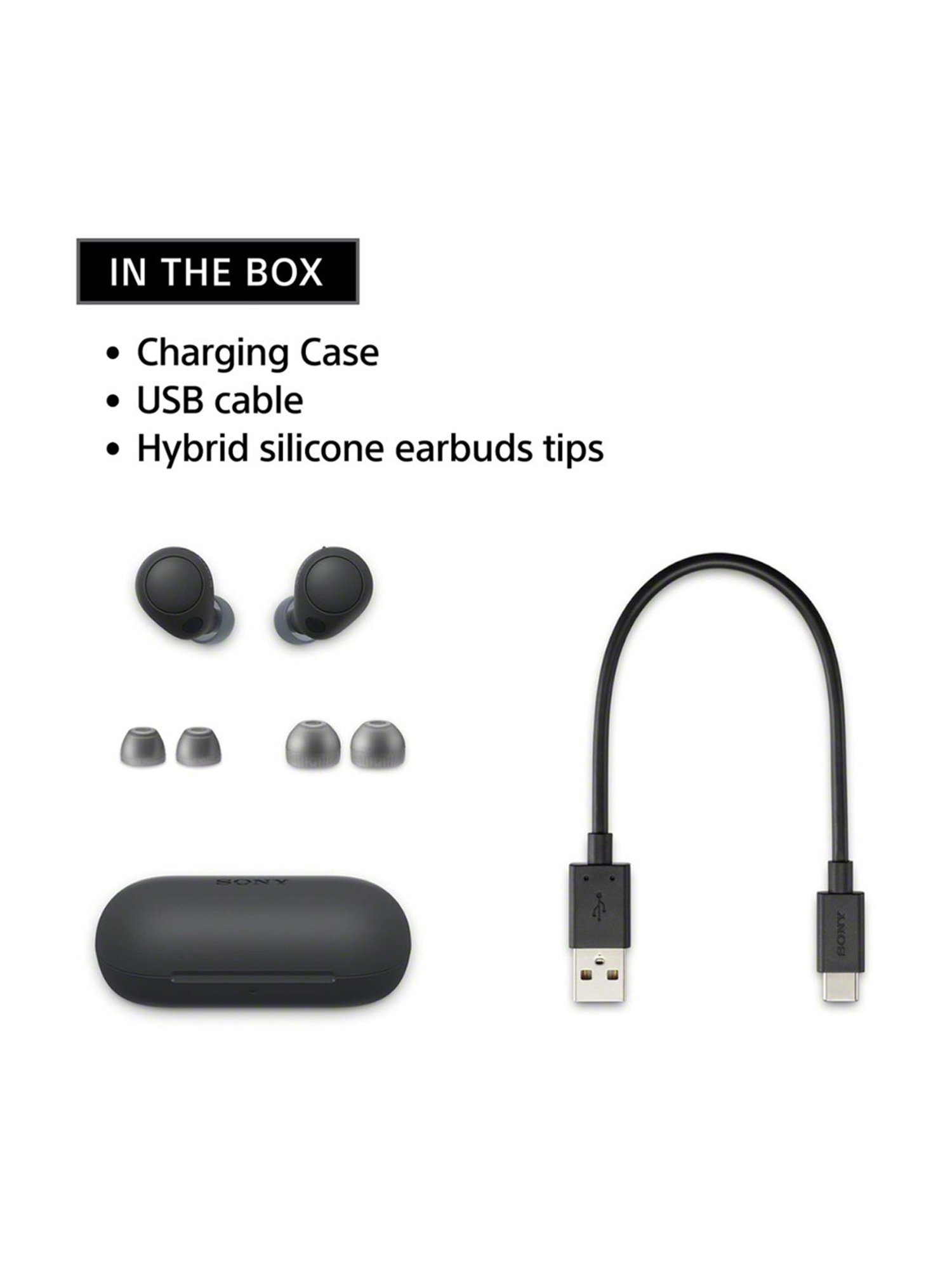 Sony WF-C700N In Ear BT Earbuds with IPX4 Ratings, Fast Pair, App Support (Black, True Wireless)