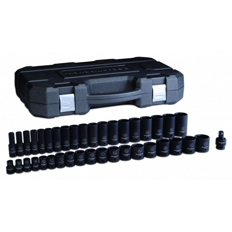 GearWrench 84947N 39-Piece 1/2 in. Drive 6 Point SAE Standard/Deep Impact Socket Set