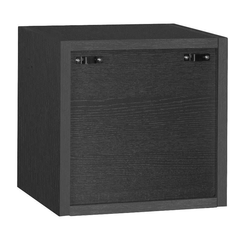 Way Basics Wall Cube Floating Eco Decorative Wall Shelf Black