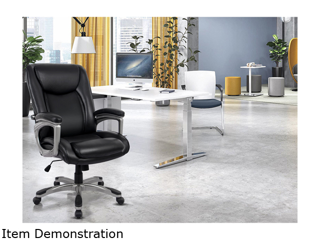 Ergonomic Memory Foam Swivel Thick Padded Executive Office Chair - Adjustable Height Built-in Lumbar Support Tilt Angle Computer Desk Chair