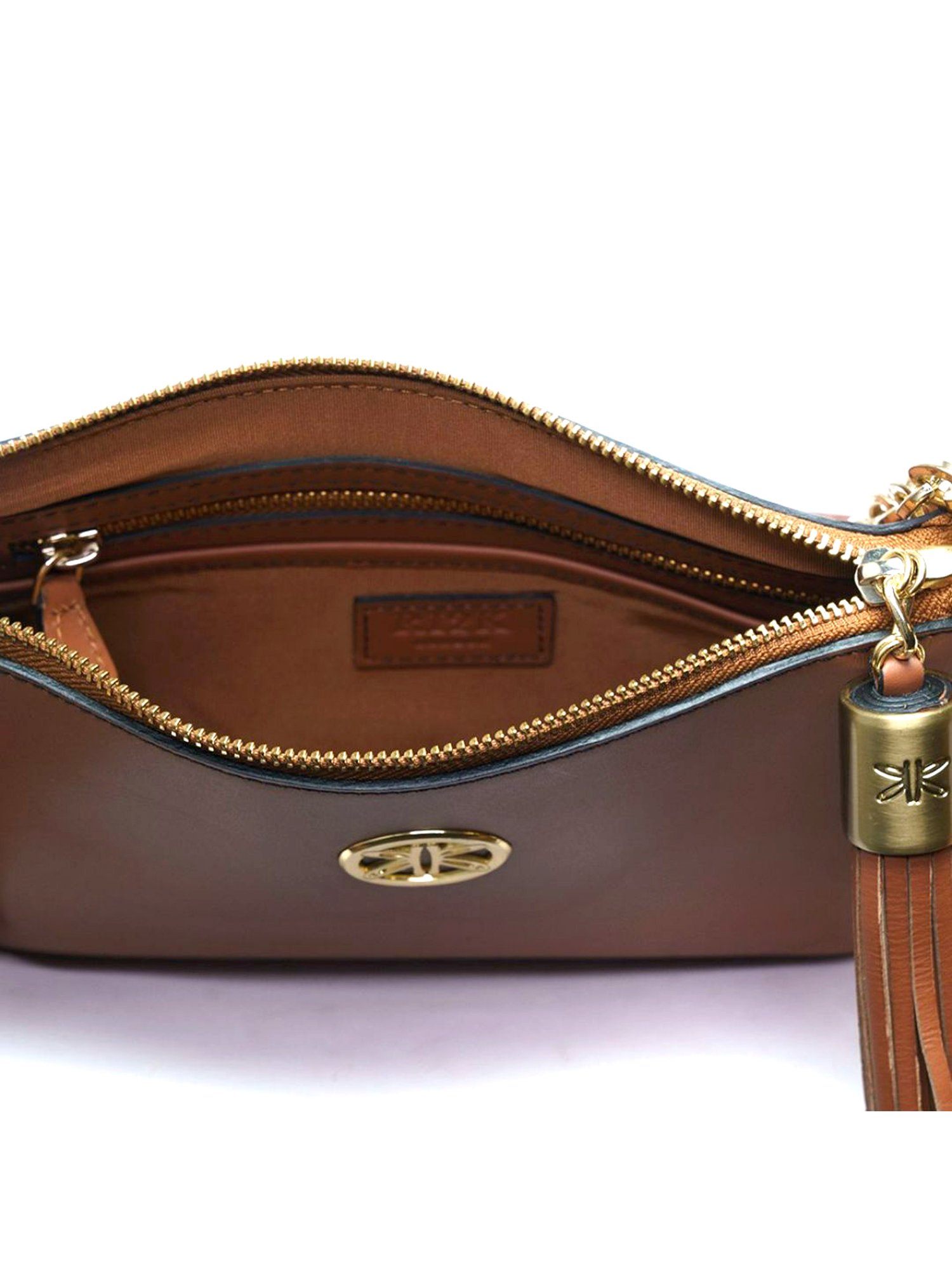 RI2K London Brown Leather Small Cross Body Bag