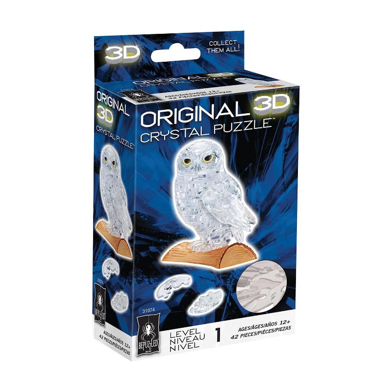 University Games White Owl 42 Piece 3D Crystal Jigsaw Puzzle