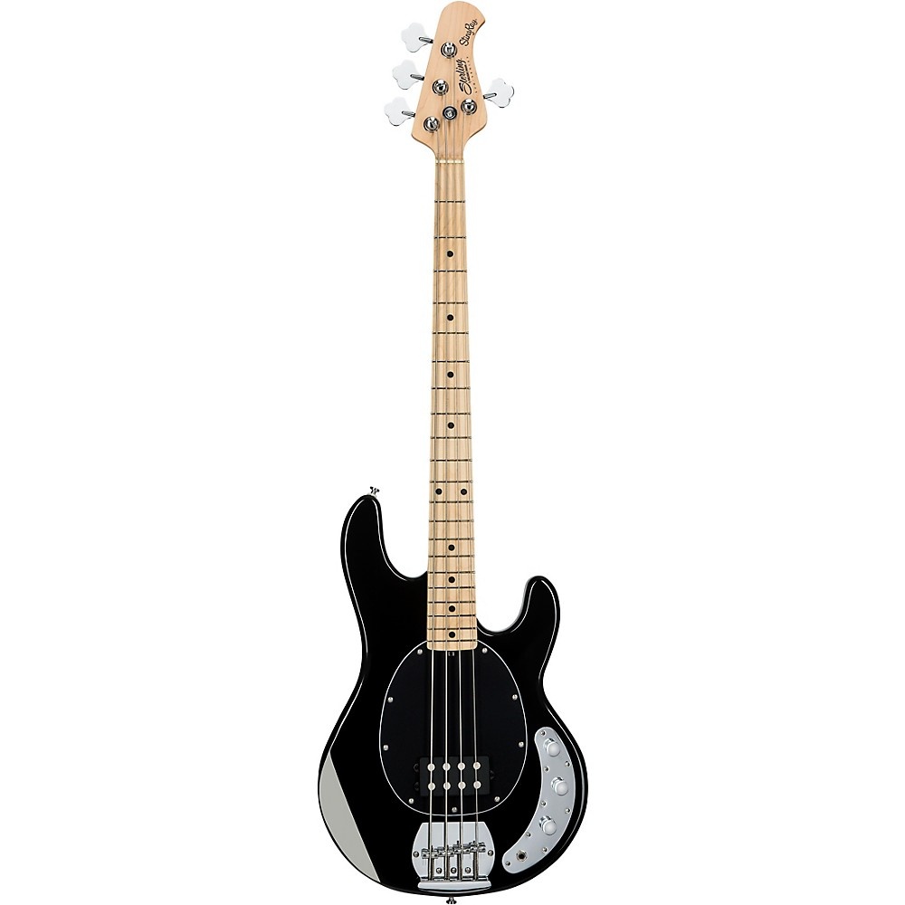 Sterling by Music Man StingRay Ray4 Maple Fingerboard Electric Bass Black Black Pickguard