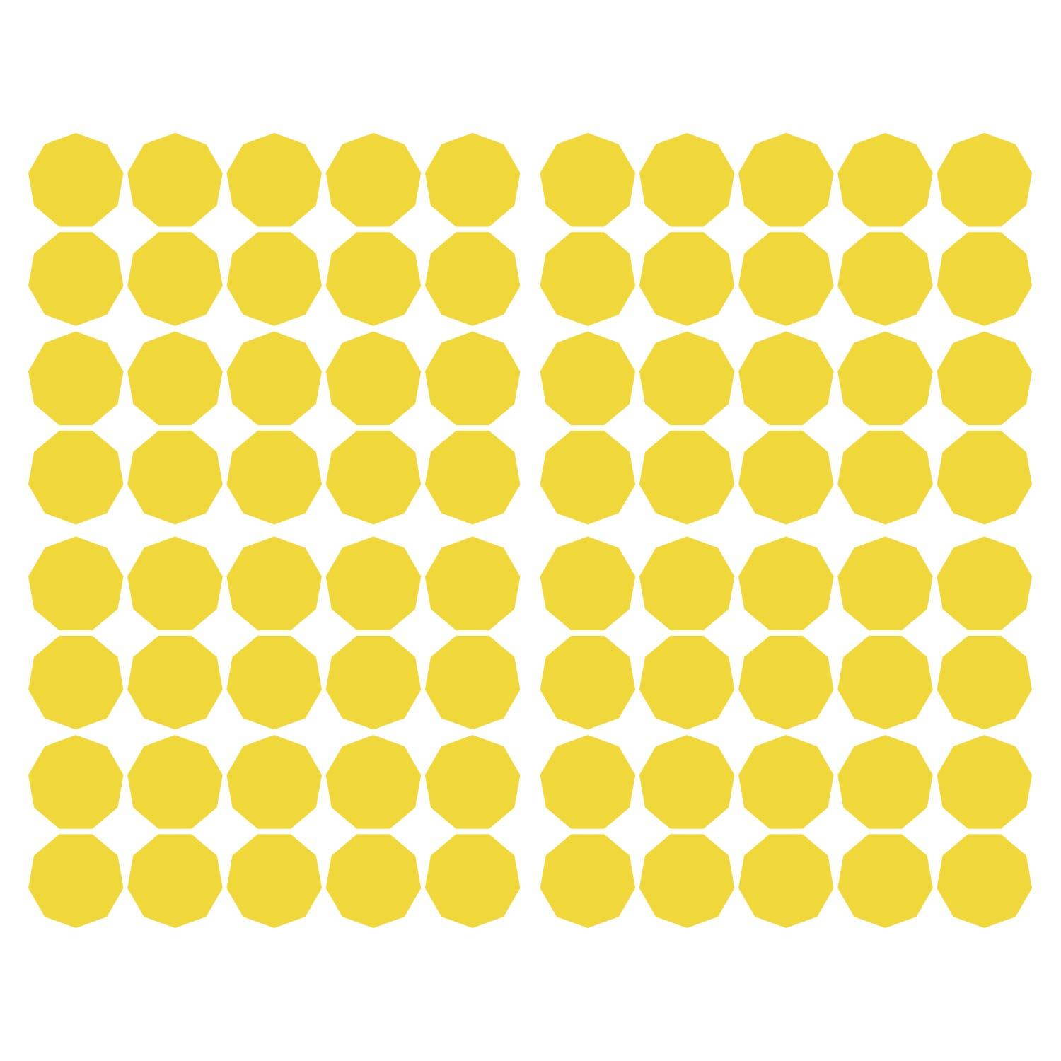 LiteMark 2 Inch Blue Nonagon Decals - Pack of 80