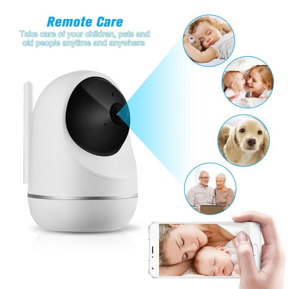 Smart PTZ IP Cameras Wifi Indoor Wireless Security Camera 9 LEDs Phone Control Motion Detection Night Vision 2-Way Audio TF Card Slot APP: IPC360 UK Plug