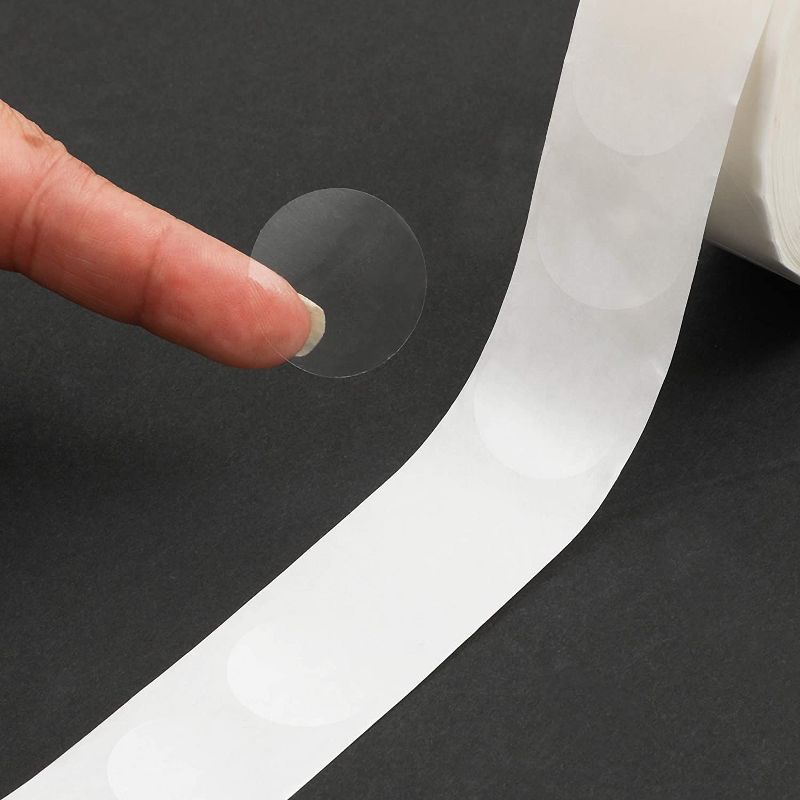 Stockroom Plus 2000-Pack Blank Clear Round 1-Inch Stickers Labels, Envelope Seals