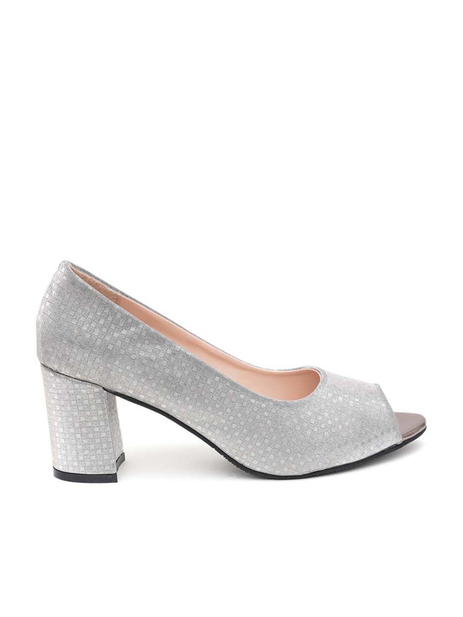 Sherrif Women's Grey Peeptoe Shoes