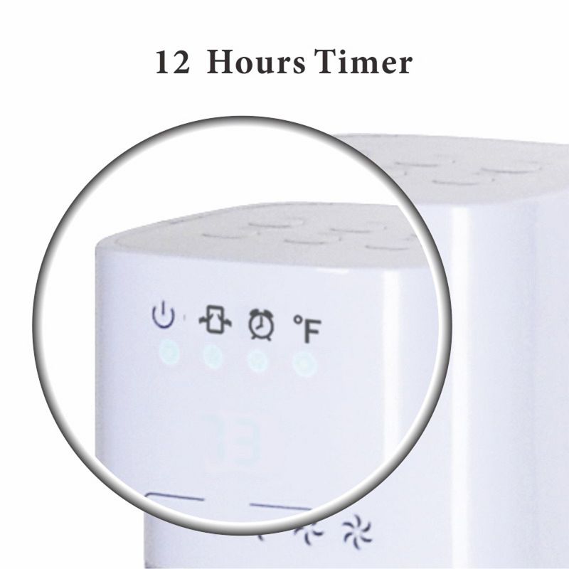 Optimus 48 Inch Pedestal Tower Fan with Remote Control, Bluetooth and LED