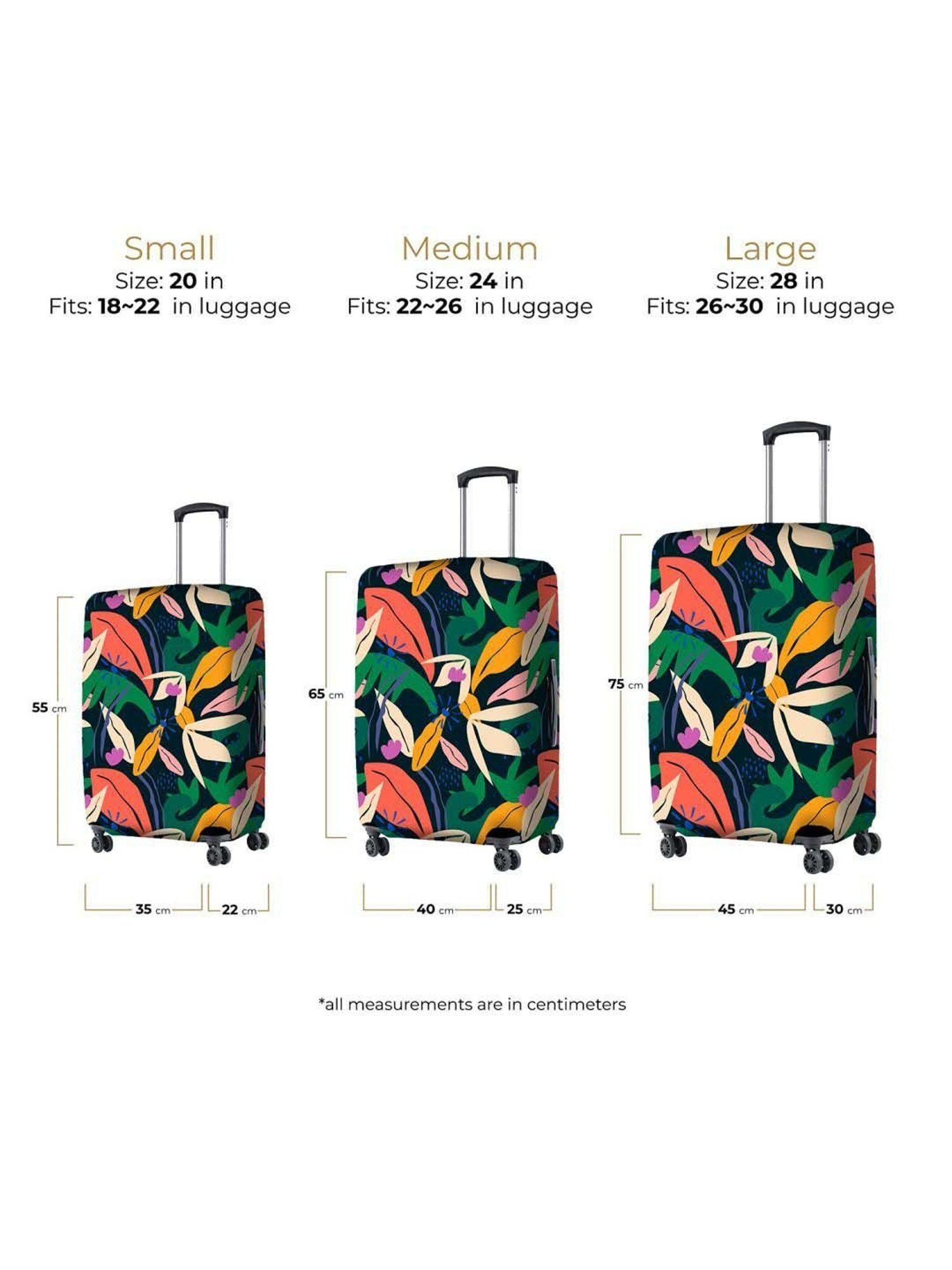 Nasher Miles Polyester 75 cm (28 Inch) Large Protective Luggage Cover - Jungle Design