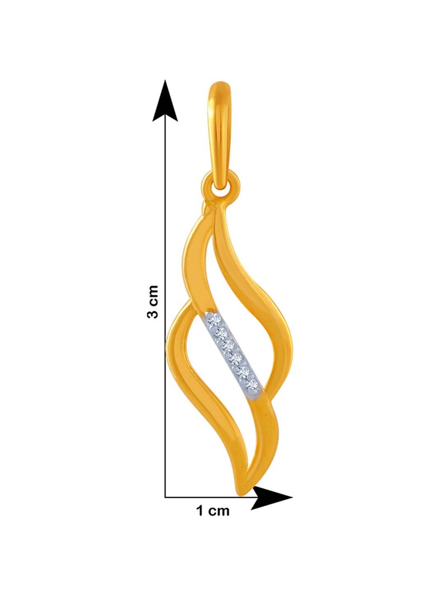 P.C. Chandra Jewellers 14 kt Gold Pendant without Chain