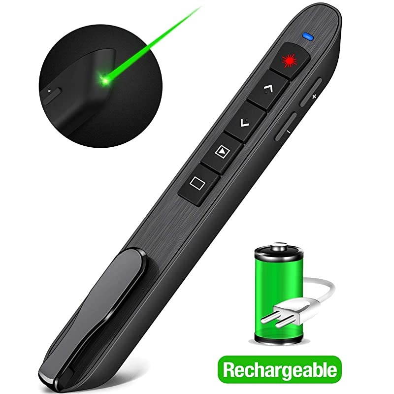 Wireless Presenter Remote RF 24GHZ Presentation Remote USB Control Power Point Clicker Presentation Clicker for KeynotePPTMacPC