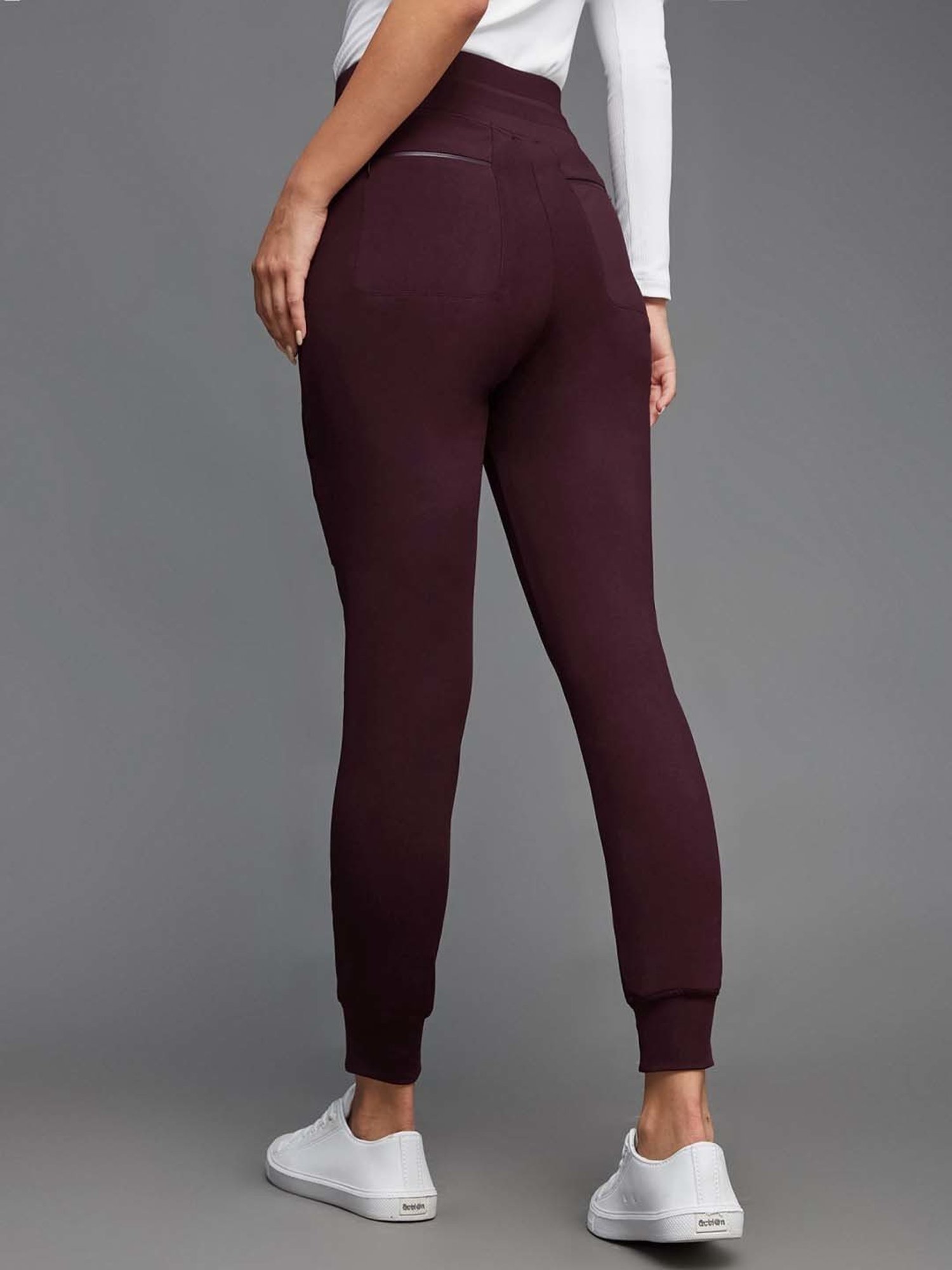 Miss Chase Maroon Mid Rise Joggers