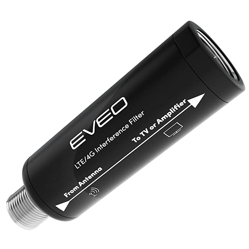 Filter for TV Antenna - HDTV Antennas Signal Purifier - Filters 4G Signal for a Clear Digital HD TV Antenna Channels - Reduces Interference from Cell Towers - Frequency Range 5-695Mhz