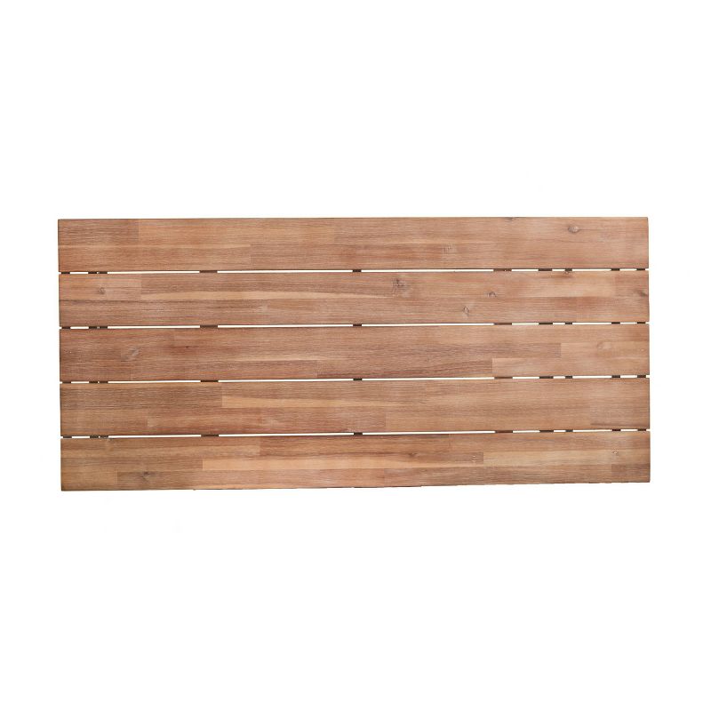 4-Person Rockshire Rectangle Pub Table - Natural and Black - Aiden Lane