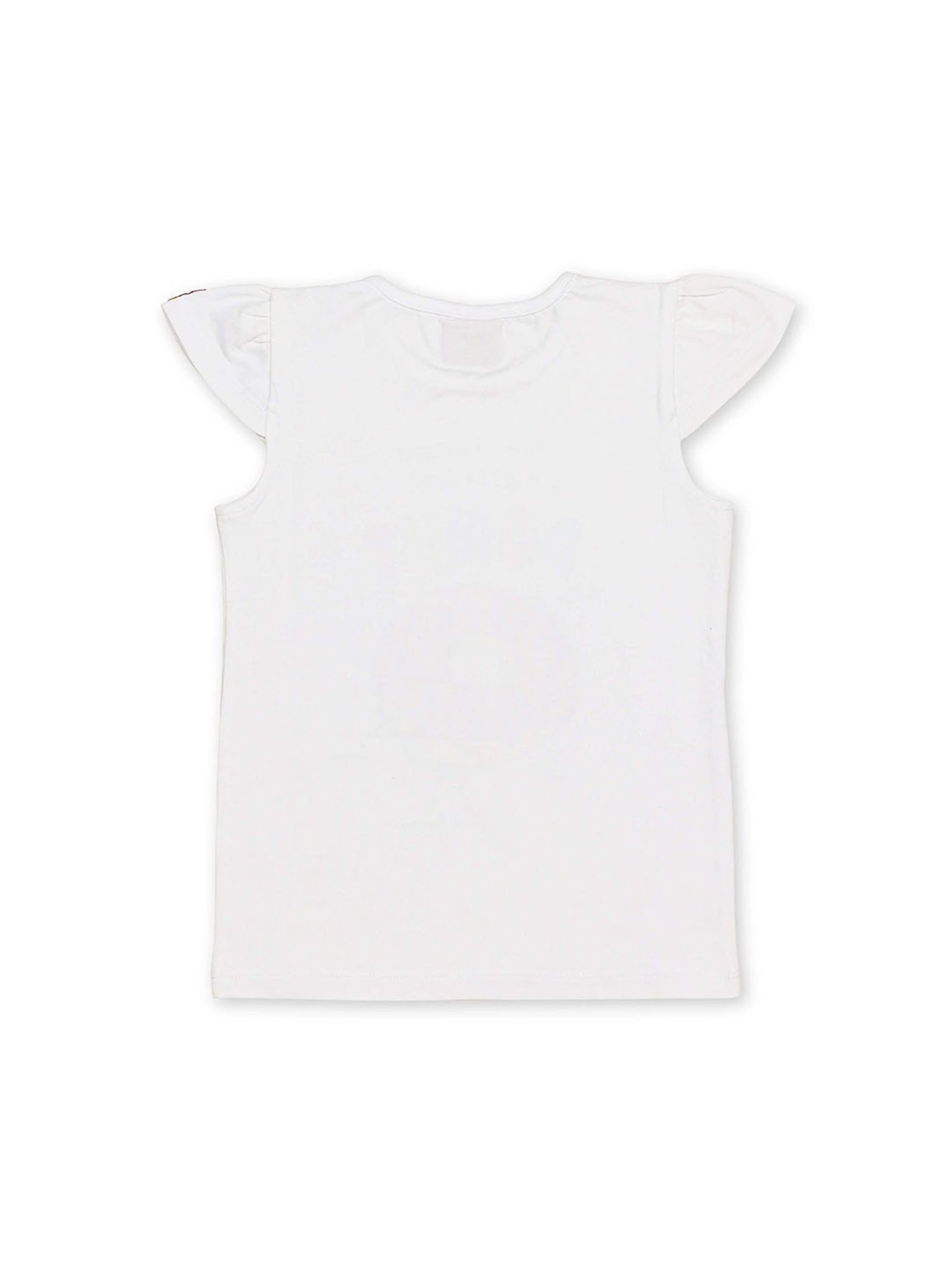 H by Hamleys Girls White Printed Top