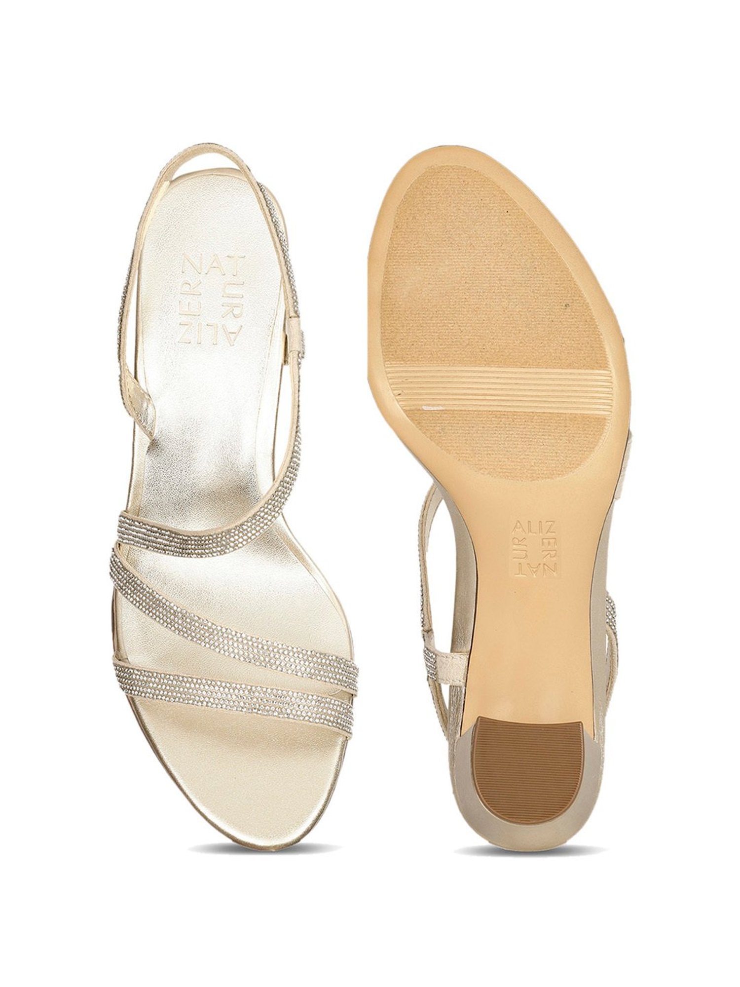 Naturalizer by Bata Women's Gold Sling Back Sandals