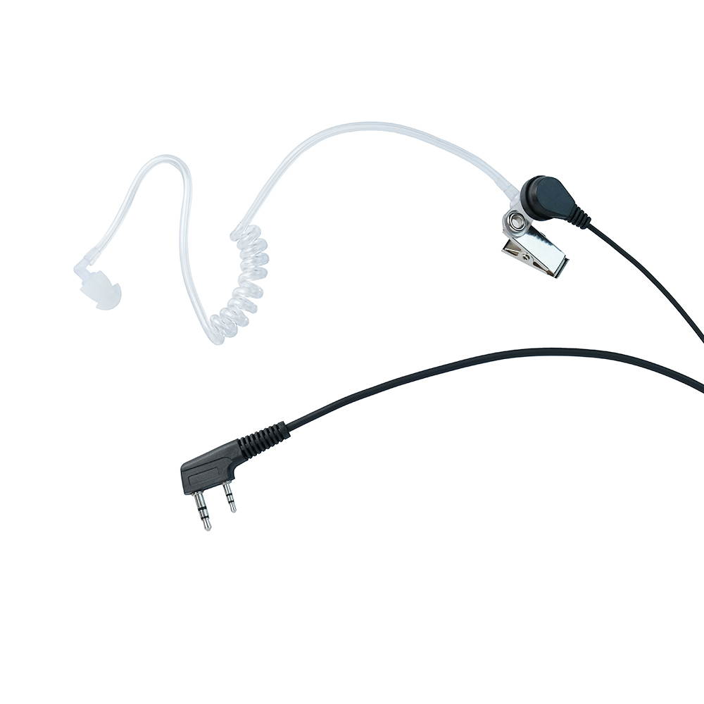 Kenwood Radio Earpiece,2 Pin Covert Acoustic Tube Earpiece Headset with Ptt Mic for Baofeng Puxing Wouxun 2 Way Radio Walkie Talkie