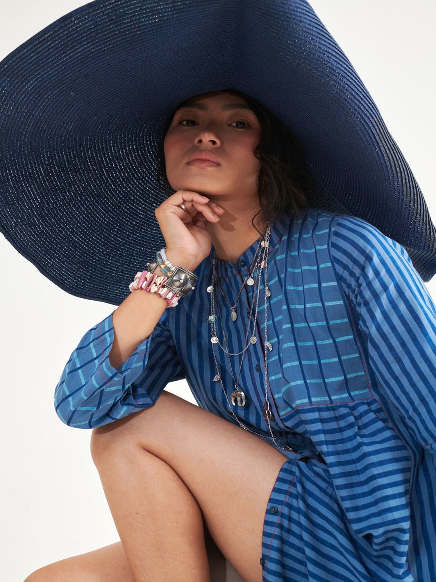 Prakriti Jaipur Indigo Panel Dress