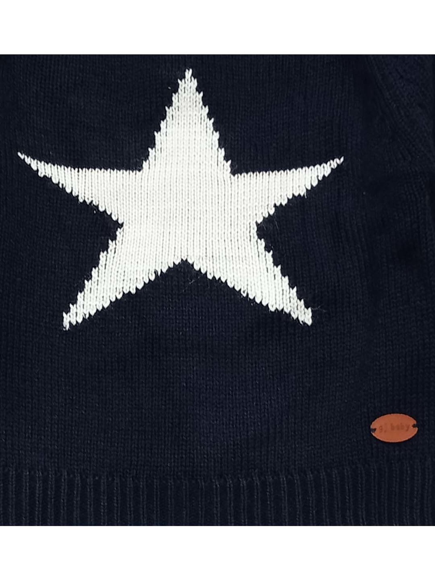 GJ baby Black & White Printed Full Sleeves Sweater