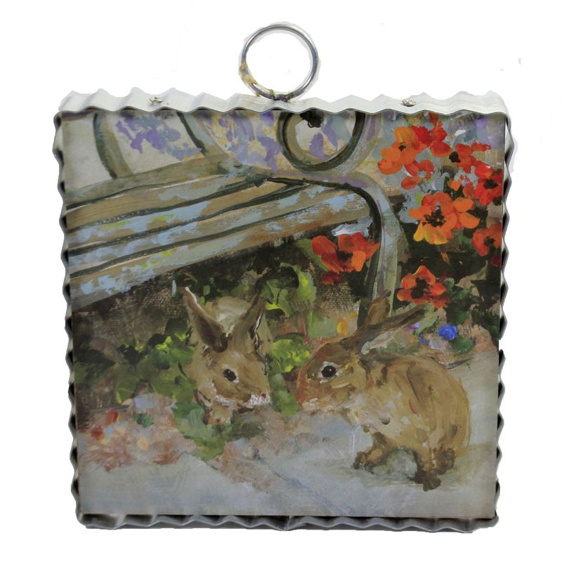 Easter 7.0" Bunny Twins Mini Rozie's Rozanne Prieb  -  Wall Sign Panels