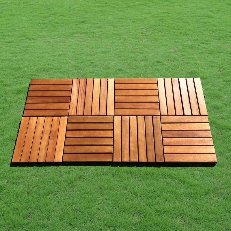 Vifah Acacia Interlocking Deck Tile - Brown