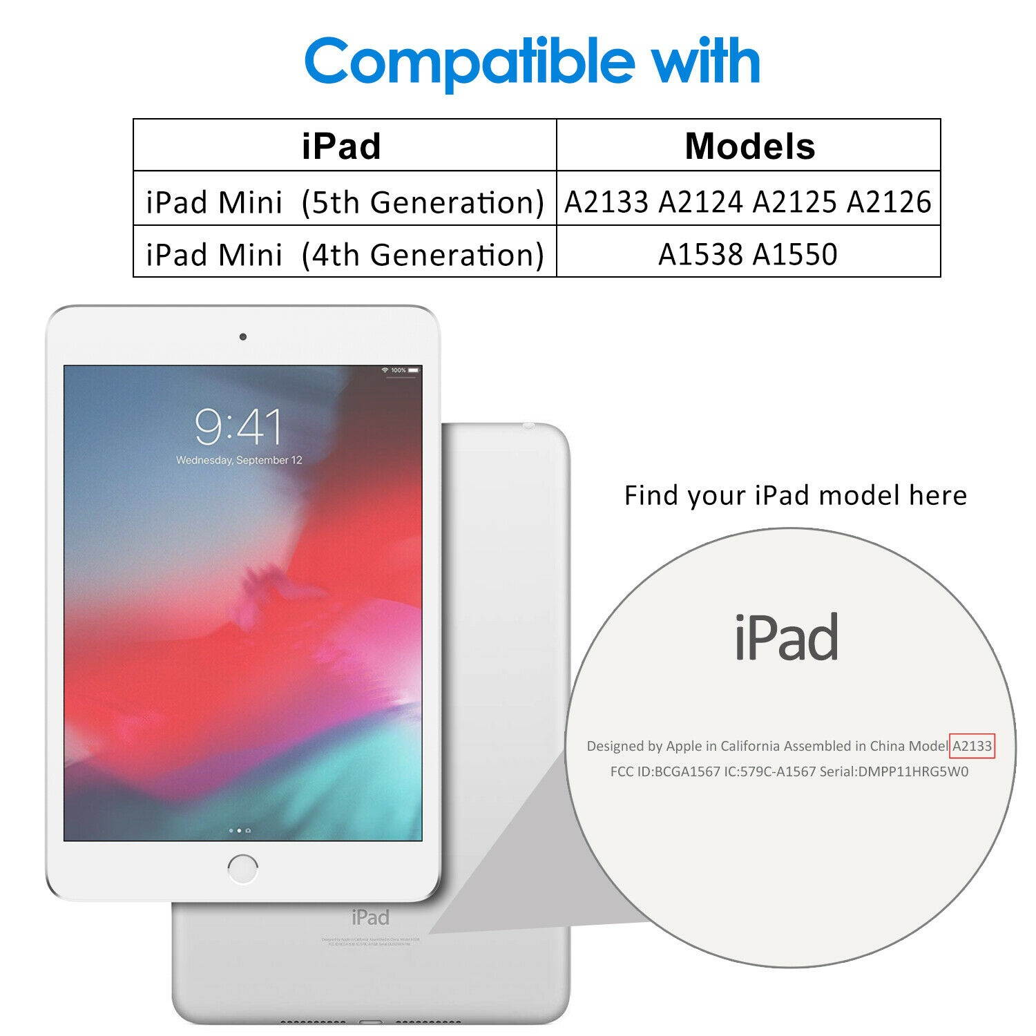 JETech Case for Apple iPad Mini 5 and iPad Mini 4 Auto Wake/Sleep Black