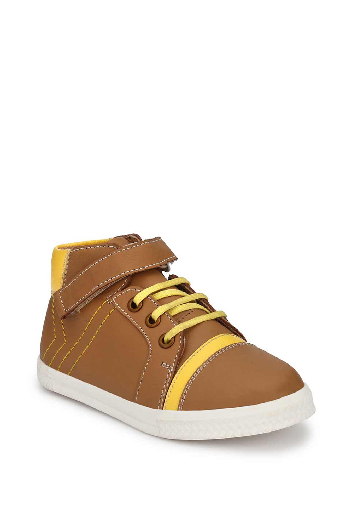 Tuskey Kids Tan Leather Sneakers