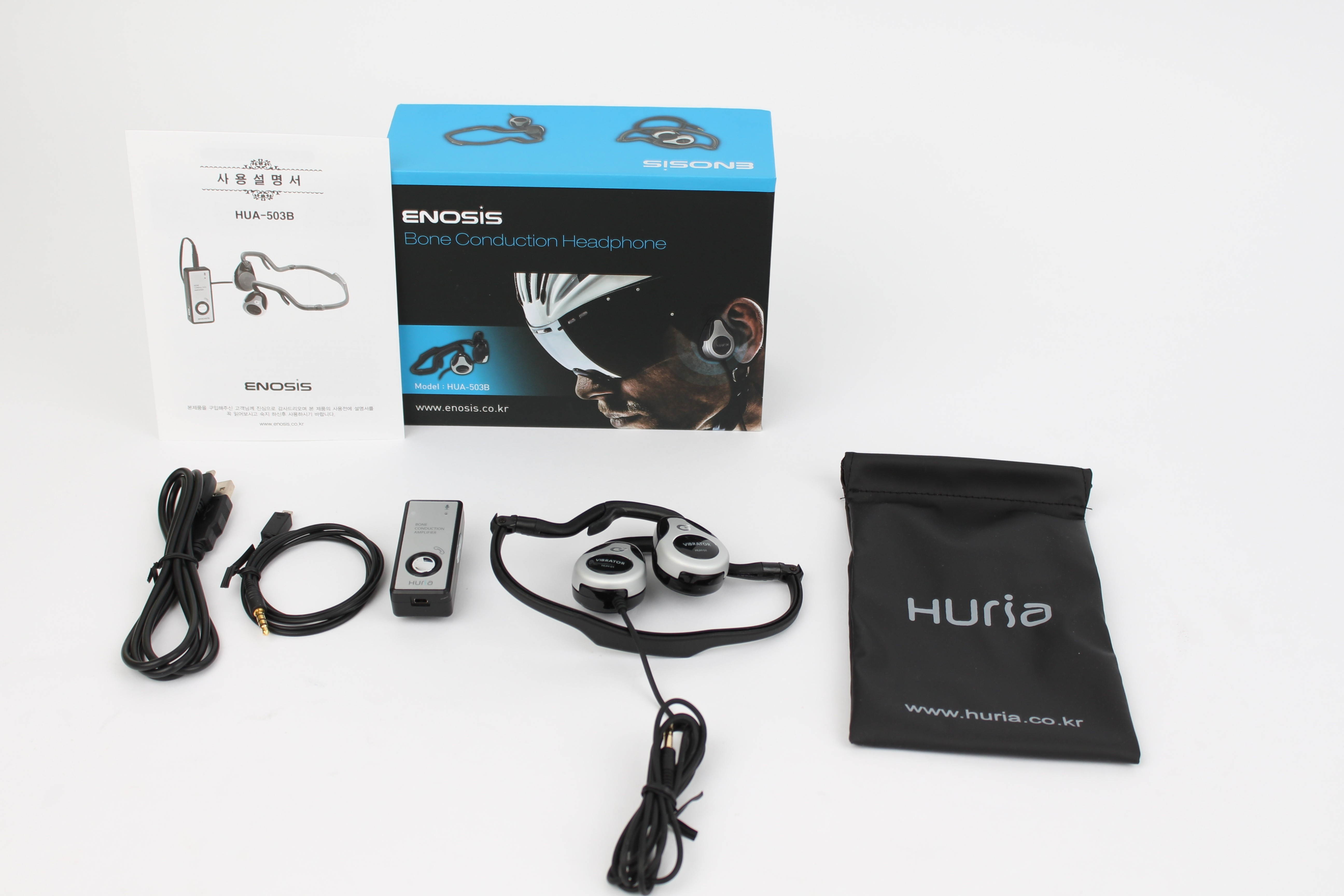 Hitrons Solutions ENO-ABLK Open Ear Bone Conduction Headphone with Amplifier, Outdoor & Biking - Black