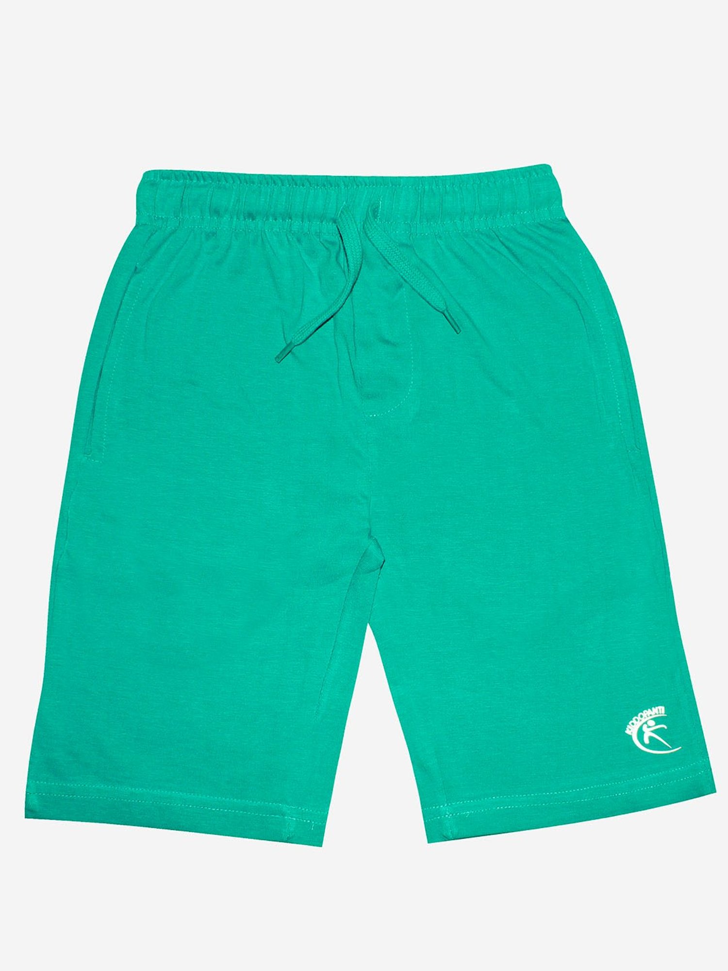 Kiddopanti Kids Sea Green Solid Shorts