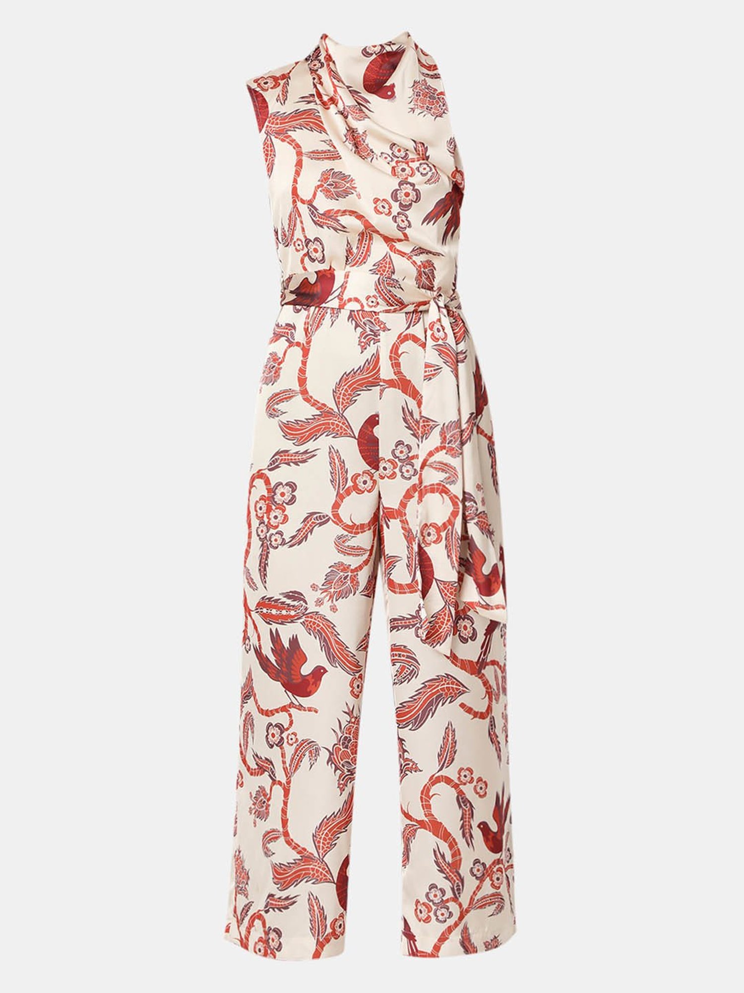 Vero Moda Cream Printed Jumpsuit